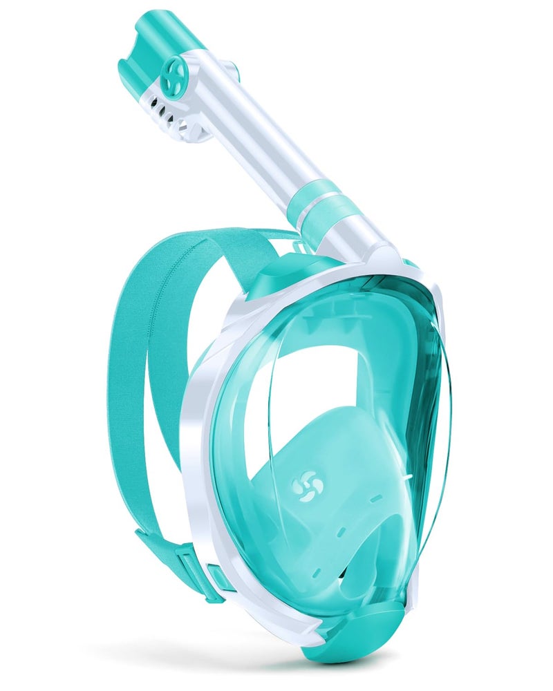 W WSTOO WSTOO Kids Full Face Snorkel Masks,Suitable for Beginners Dry Top Snorkeling Gear,Can Your Mouth or Nose to Breathe,180 Degrees Panoramic View,Anti-Fog Anti-Leak,Summer Travel and Vacationing Gifts - Image 1